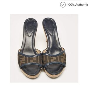 Fendi Black and Tan Heels